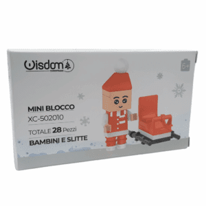 Wisdom Christmas – Mini Blocco Bambini e Slitte 28 Pezzi