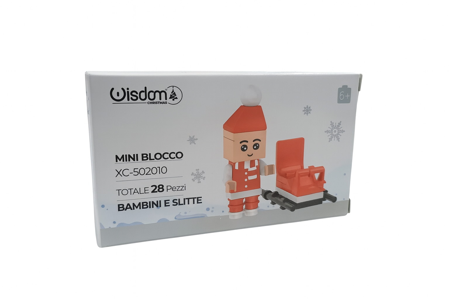 Wisdom Christmas – Mini Blocco Bambini e Slitte 28 Pezzi