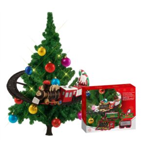 Trenino Elettrico Decorativo per Albero di Natale con Luci e Suoni
