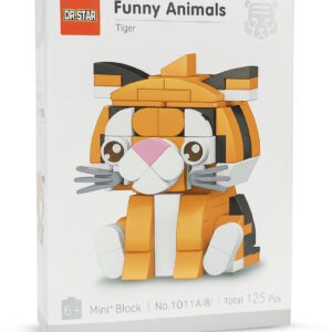 Costruisci la simpatica Tigre DR. STAR della serie Animali Divertenti (Funny Animals)! Con 125 mini mattoncini, questo set permette ai bambini di realizzare un dolce tigrotto dal design colorato e tener