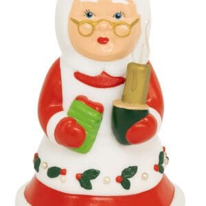 Mamma Noel in plastica con luce – Decorazione natalizia luminosa