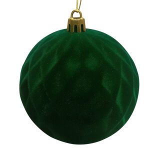 pallina di Natale verde vellutata