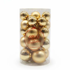 Set Palline Natalizie Oro Lucide e Satinate – AB.M Christmas