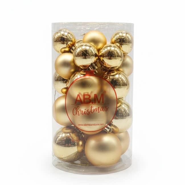 Set Palline Natalizie Oro Lucide e Satinate – AB.M Christmas